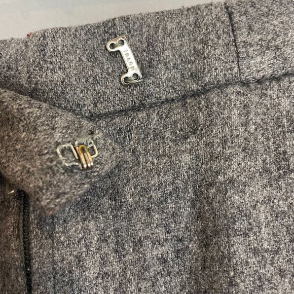 Vintage Wool Skirt Gray Pleated Simple Classic Modest Lined Professional Office - Picture 12 of 12